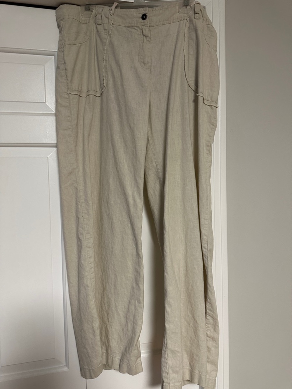 Blue Asphalt Natural Beige Linen Pants